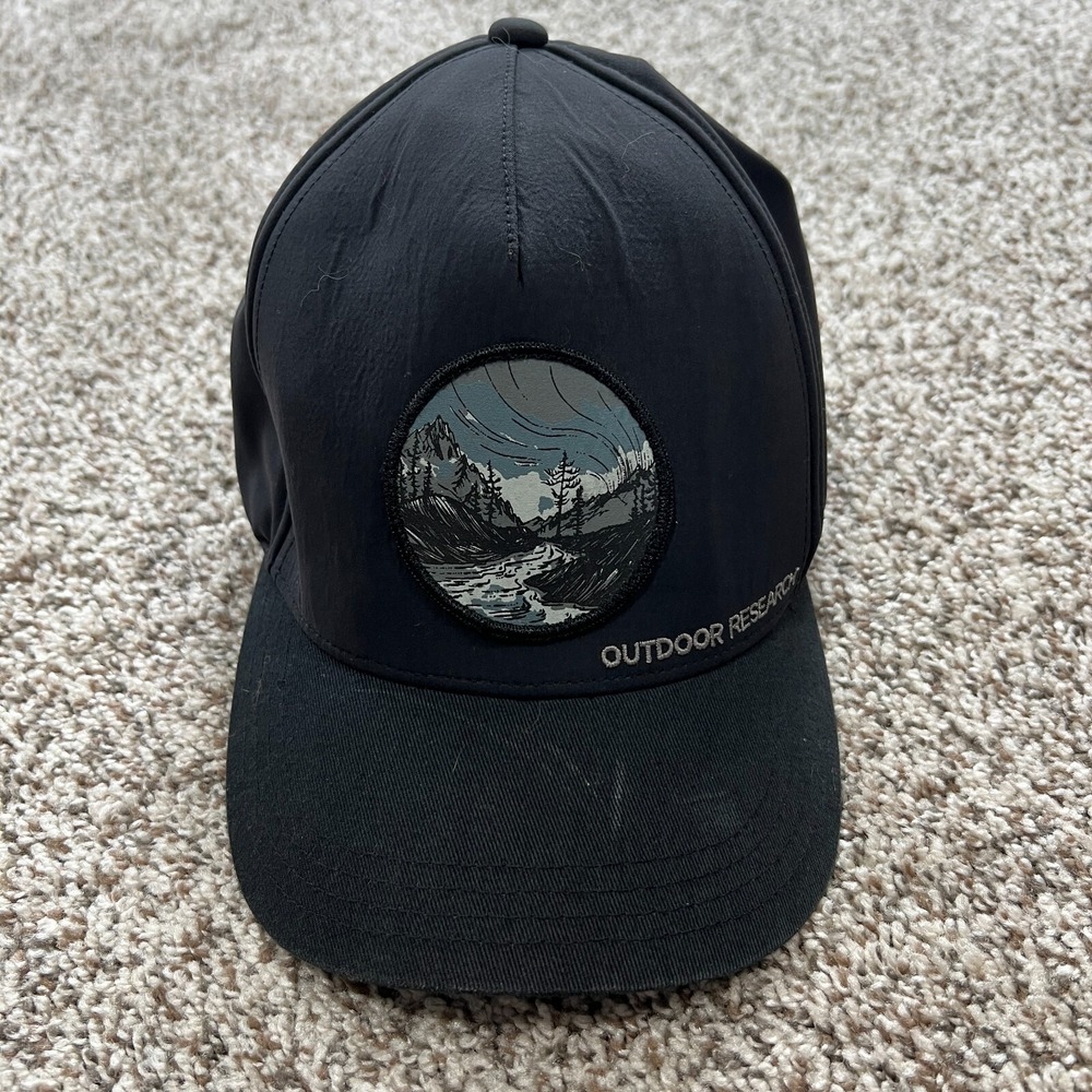 OR GORE Windstopper Outdoor Research Mountain Cap Hat S/M Black Hiking Fleece